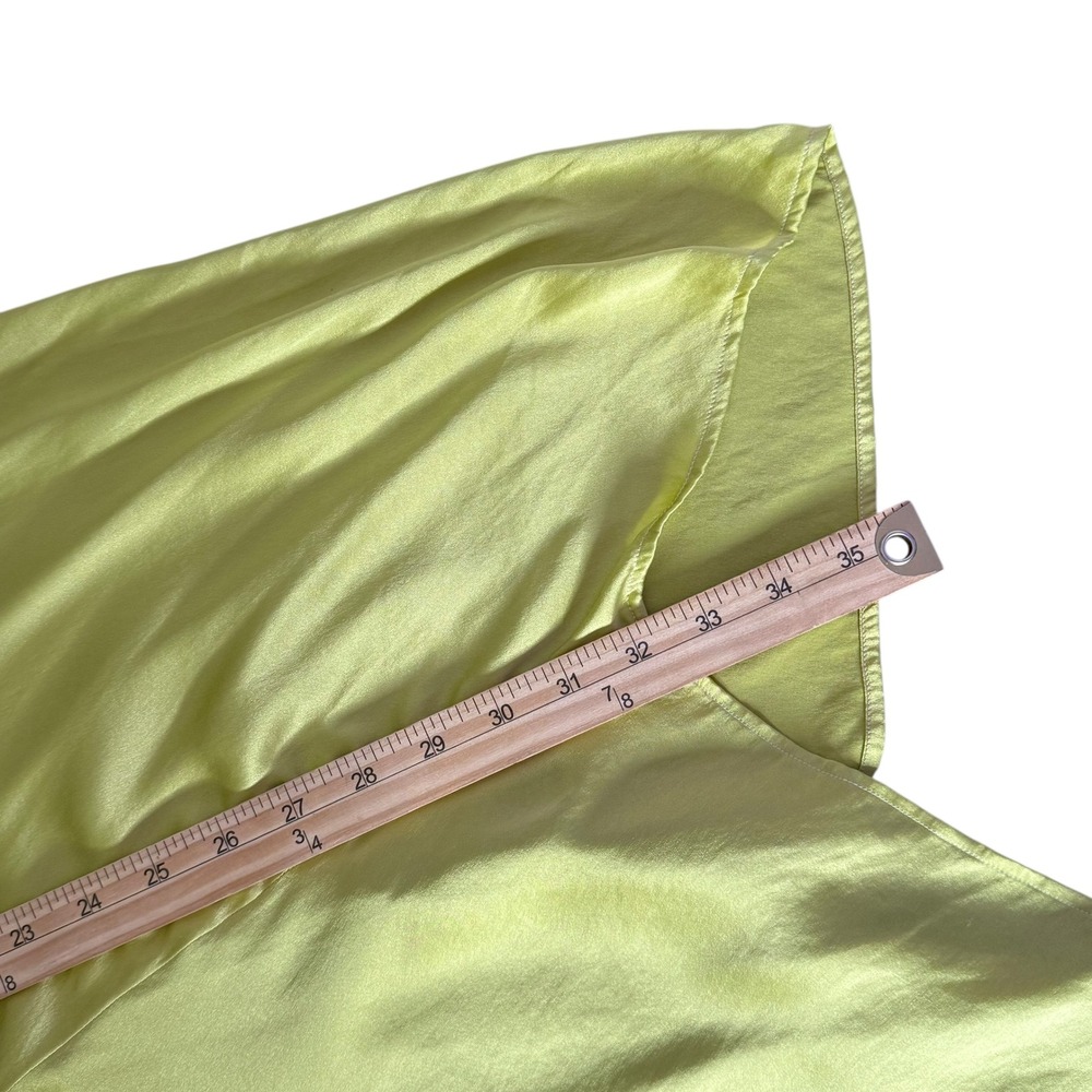 Lola Paredes Lime Green Satin Poncho Dress - Picture 15 of 16
